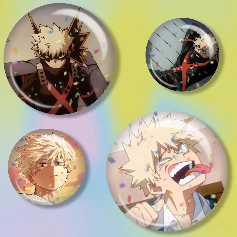 My Hero Academia Katsuki Bakugo  Brooch Metal Decorative Brooch Pins for Backpack Clothes Jacket Accessories,.