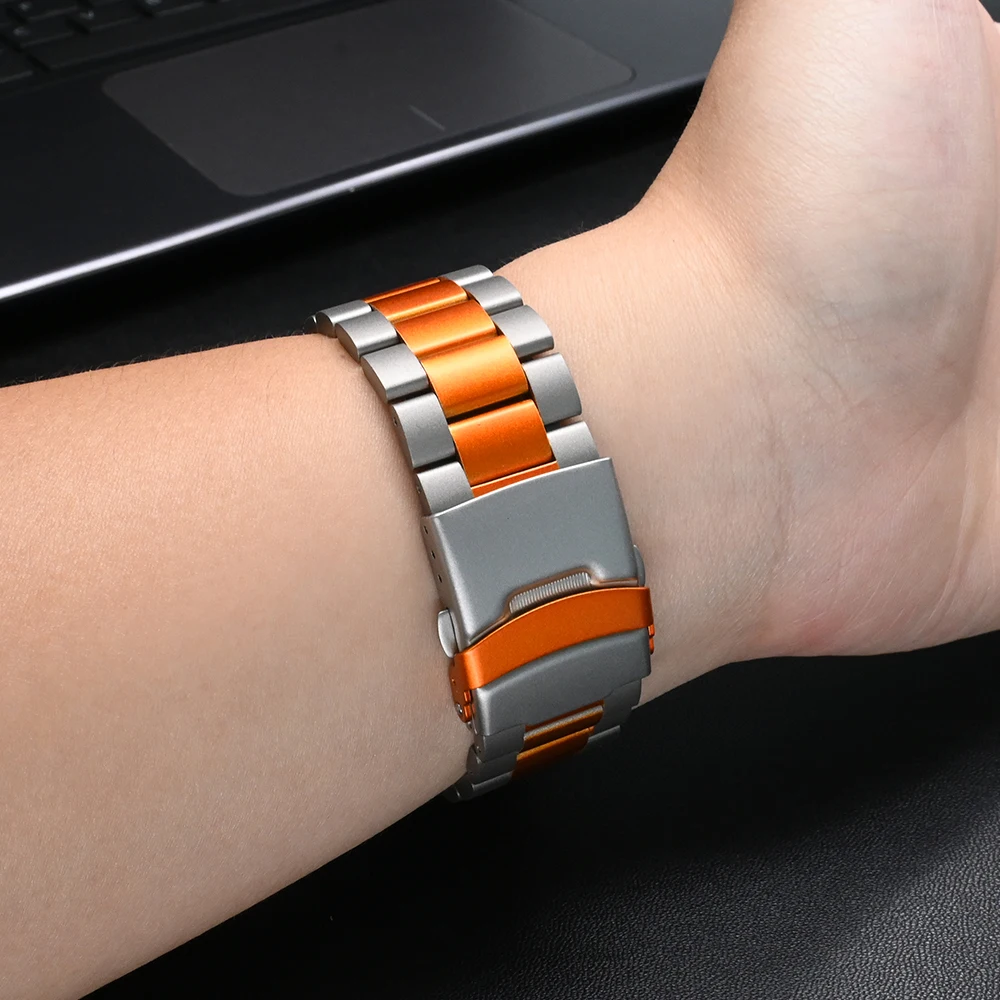 Титановый ремешок для Samsung Galaxy Watch Ultra 47 мм, роскошный мужской браслет-звено для Galaxy Watch 47 мм, ремешок с изогнутым концом без зазора