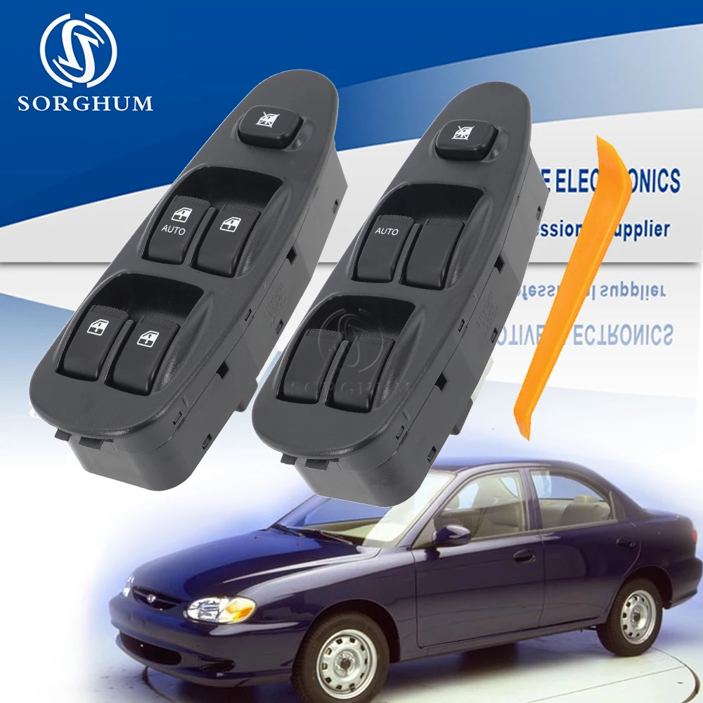 Interruptor de elevalunas eléctrico delantero izquierdo para Kia Sephia 2001, botón elevavidrios para Spectra Sedan 0K2A2-66-350 0K2N2-66-350A 0K2N266350