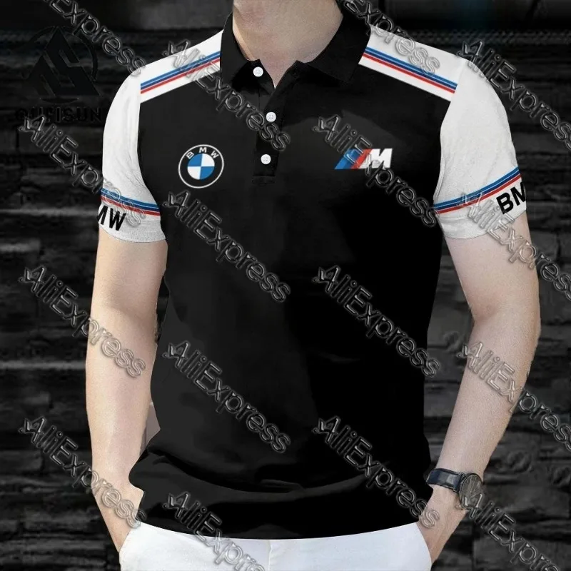 

BMW Motorcycle Motorsport Locomotive Polo Shirt Short Sleeve Lapel Racing Summer T-Shirt for Men And Women Locomotive Lovers