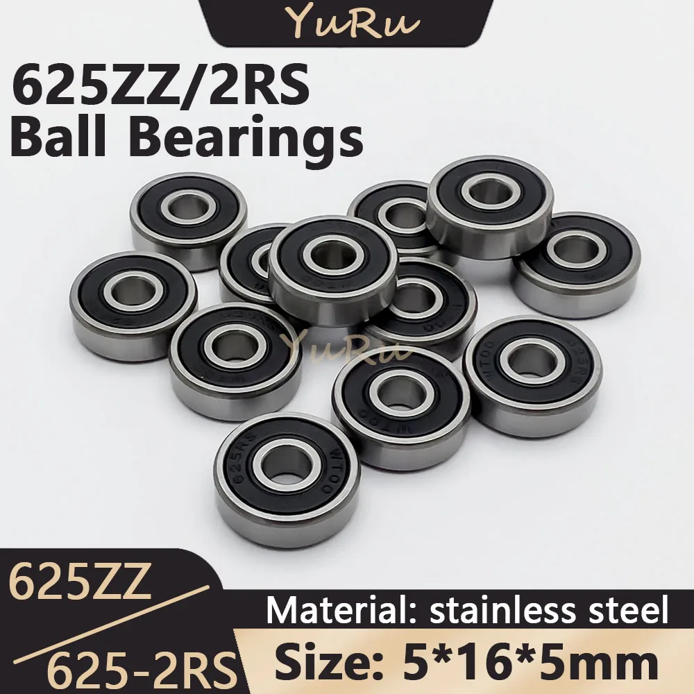 5/10/30 PCS 625-2RS 625ZZ Bearing Size 5x16x5mm Miniature Accessories Wheel 625ZZ Ball Bearings 625-2RS 3D Printer Parts