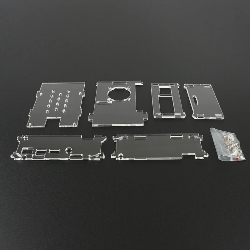Para Raspberry Pi 4a generación carcasa acrílica, funda transparente de disipación de calor para Raspberry Pi 4B+