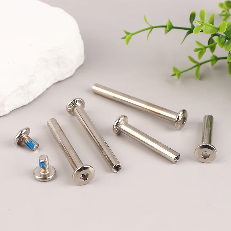 2Sets stainless steel luggage screws, luggage accessories Luggage Wheels Bolts 6*33-60mm