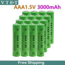 2024 VTET nuova batteria 1.5 V AAA 3000mAh batteria ricaricabile ni-mh 1.5 V AAA batteria per orologi mouse computer giocattoli così via ventola giocattolo