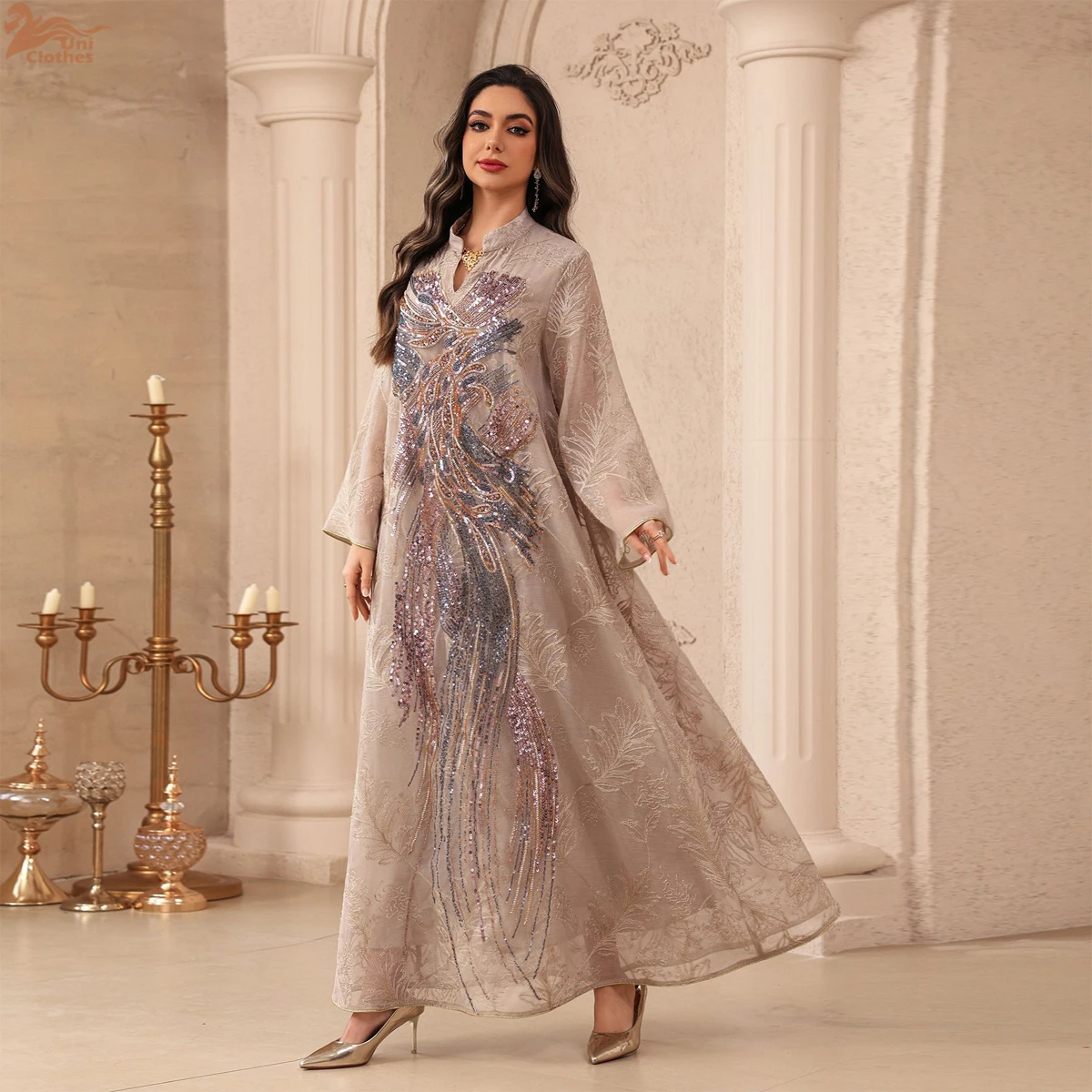 

Новое поступление: Абайя из Дубая, роскошное вечернее платье для женщин, для вечеринок и выпускных, скромная мода, сетка, пайетки, вышивка, коллекция 2026