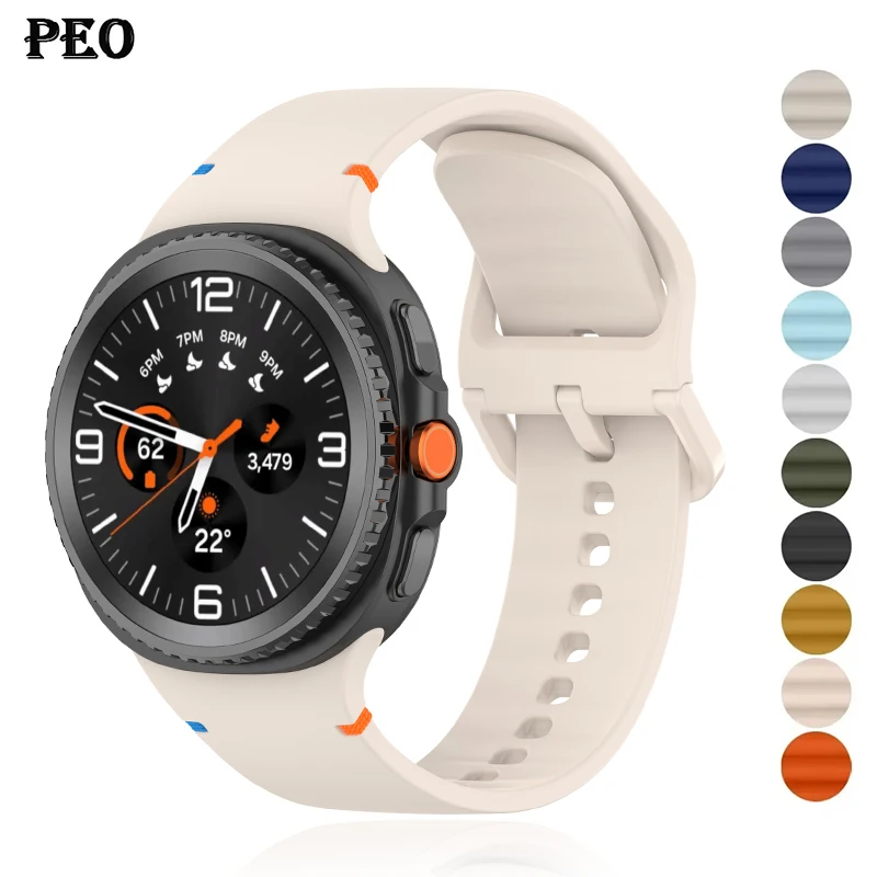 حزام سيليكون رسمي لساعة سامسونج جالاكسي 8 40 ملم 44 ملم سوار معصم قابل للتنفس ساعة جالاكسي 8 ملحقات الساعة الذكية الكلاسيكية