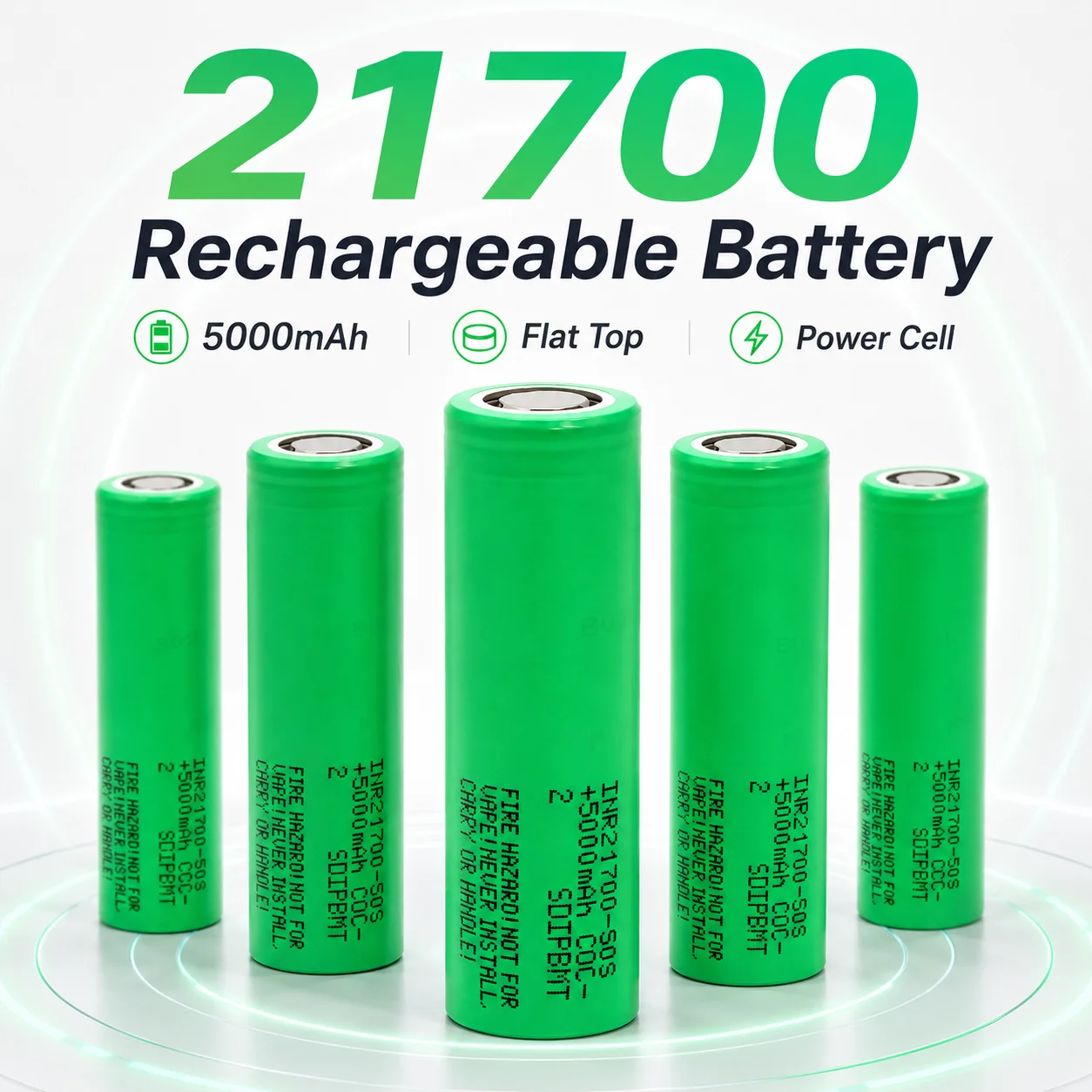 3.7V 5000mAh 25A High Power 21700 Battery 50G 50S Large Capacity Lithium Cell For RC Drone Aircraft Model Rechargeable Core