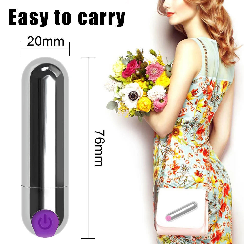 IKOKY Powerful 10 Speed Bullet Vibrator Sex Toys for Woman Strong Vibration G-spot Massager Mini Vibrators for Women USB Charge