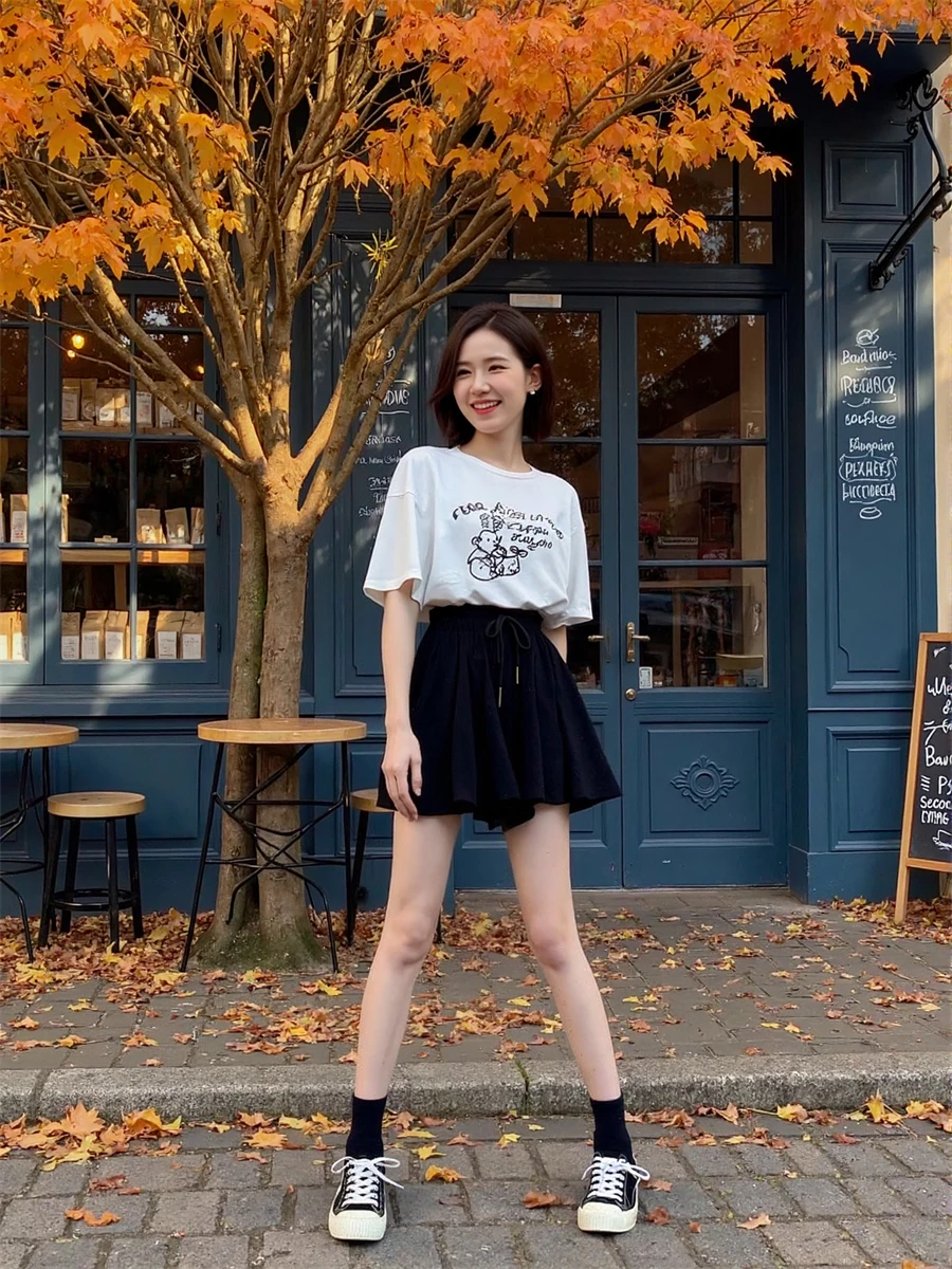 Minifaldas cortas para mujer con bordado floral y tela ligera, perfectas para vacaciones diarias de verano, estilo coreano Chic Ins