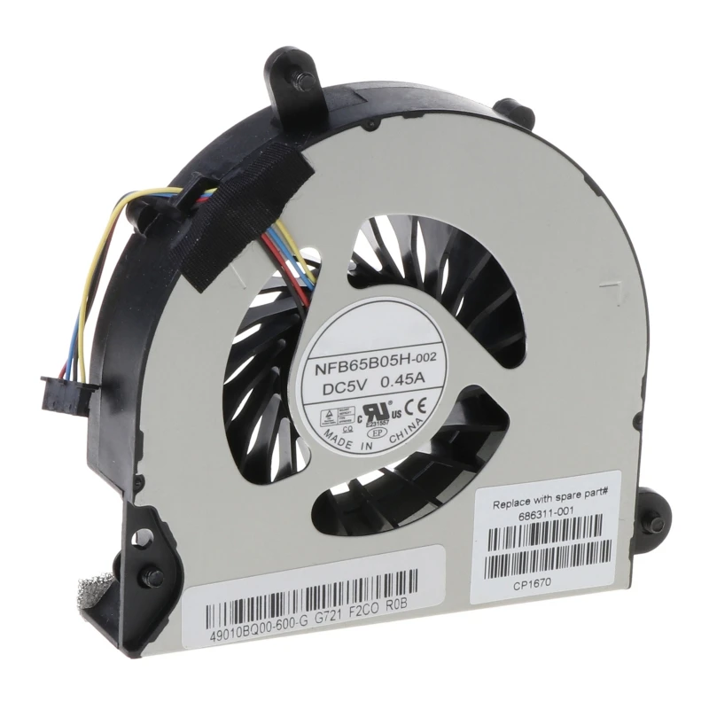 CPU Radiator Replacement Cooling Fan for HP Elitebook 8560p 8570p 8560 8560B