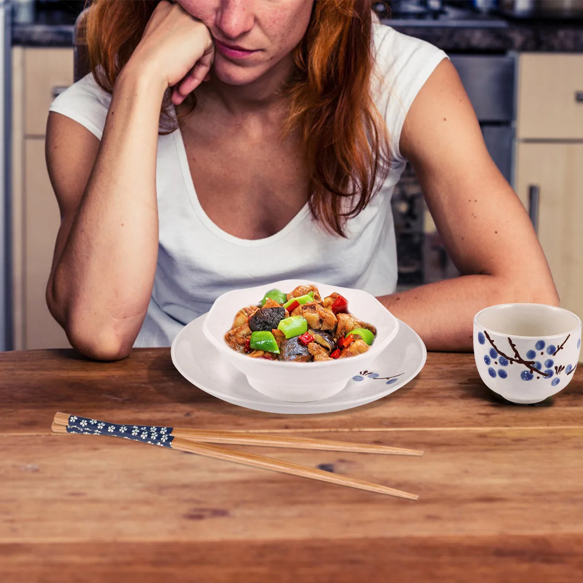

Синие тарелки, чаша для рукоделия, посуда в японском стиле, милая посуда, корейские палочки для еды, уникальная домашняя кухня для спальни