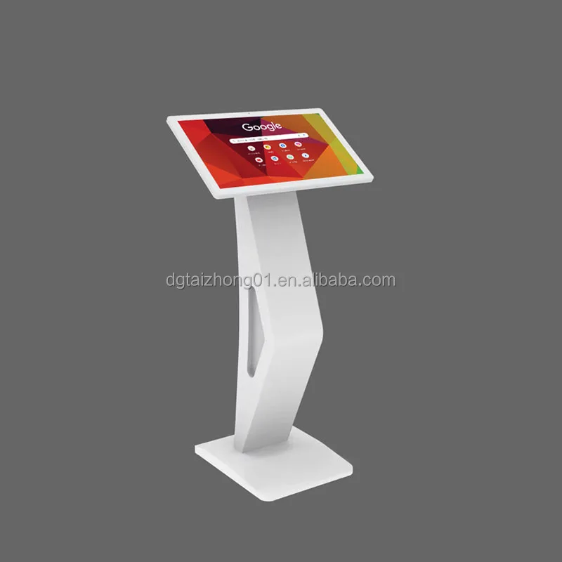 Advertising Equipment Standing Interactive  LCD Panel Digital Information All in One  Kiosk Display Board With Graphics