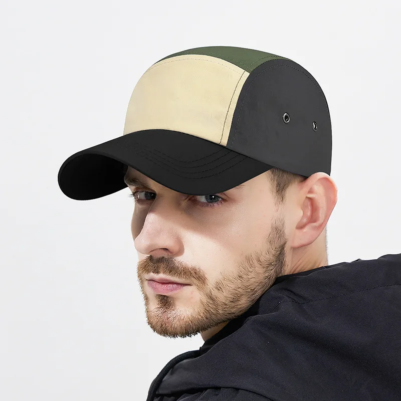 Retro-Baseballkappe mit Farbblockierung, schnell trocknende, wasserdichte Entenschnabelkappe mit weichem Oberteil, Sonnenschutz für Outdoor-Sport und Freizeit