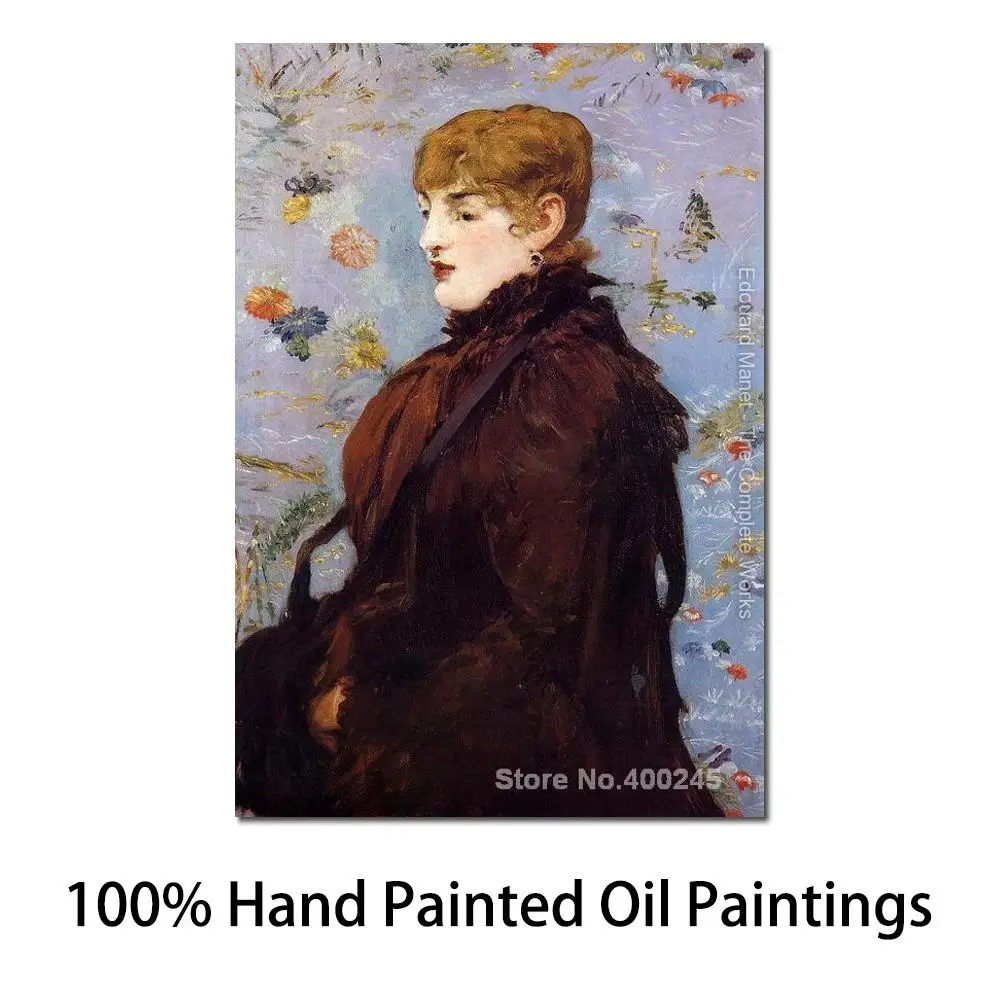 

Autumn Portait of Mery Laurent in A Brown Fur Cape Paintings by Edouard Manet Portrait Art High Quality Hand Painted