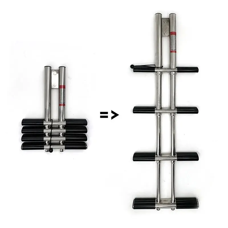 

4 Steps Stainless Steel Non Slip Telescopic Dive Ladder Marine Hardware Yacht Fishing Boat Speedboat Accessories