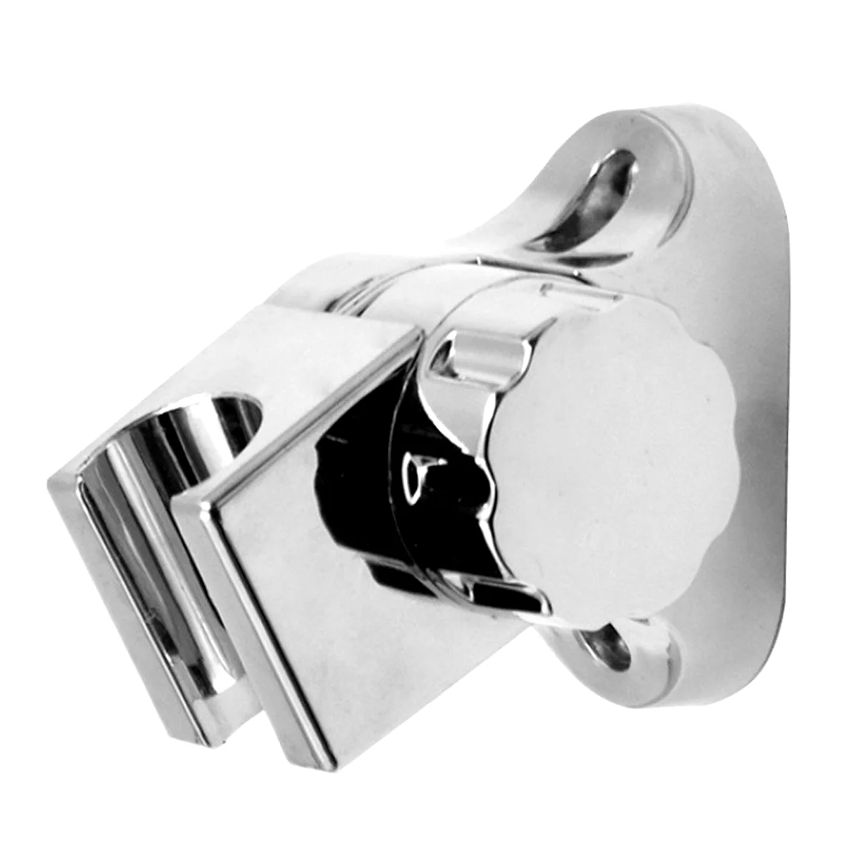 Silver Electroplated Stainless Steel Showerhead Bracket, No-Punch Adjustable Bathroom Showerhead Universal Holder