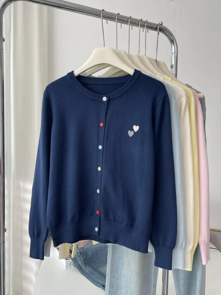 Sueter Feminino, suéteres de moda, suéter tejido blanco con cuello redondo, cárdigans para mujer, suéter de punto de manga larga, cárdigan, Tops para mujer Q1088