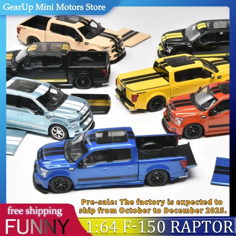 

Забавная модель 1:64 Ford F-150 Raptor Super Snake, литая под давлением, из сплава, с открывающимся капотом и задней дверью, металлический корпус, коллекционная игрушка, предзаказ