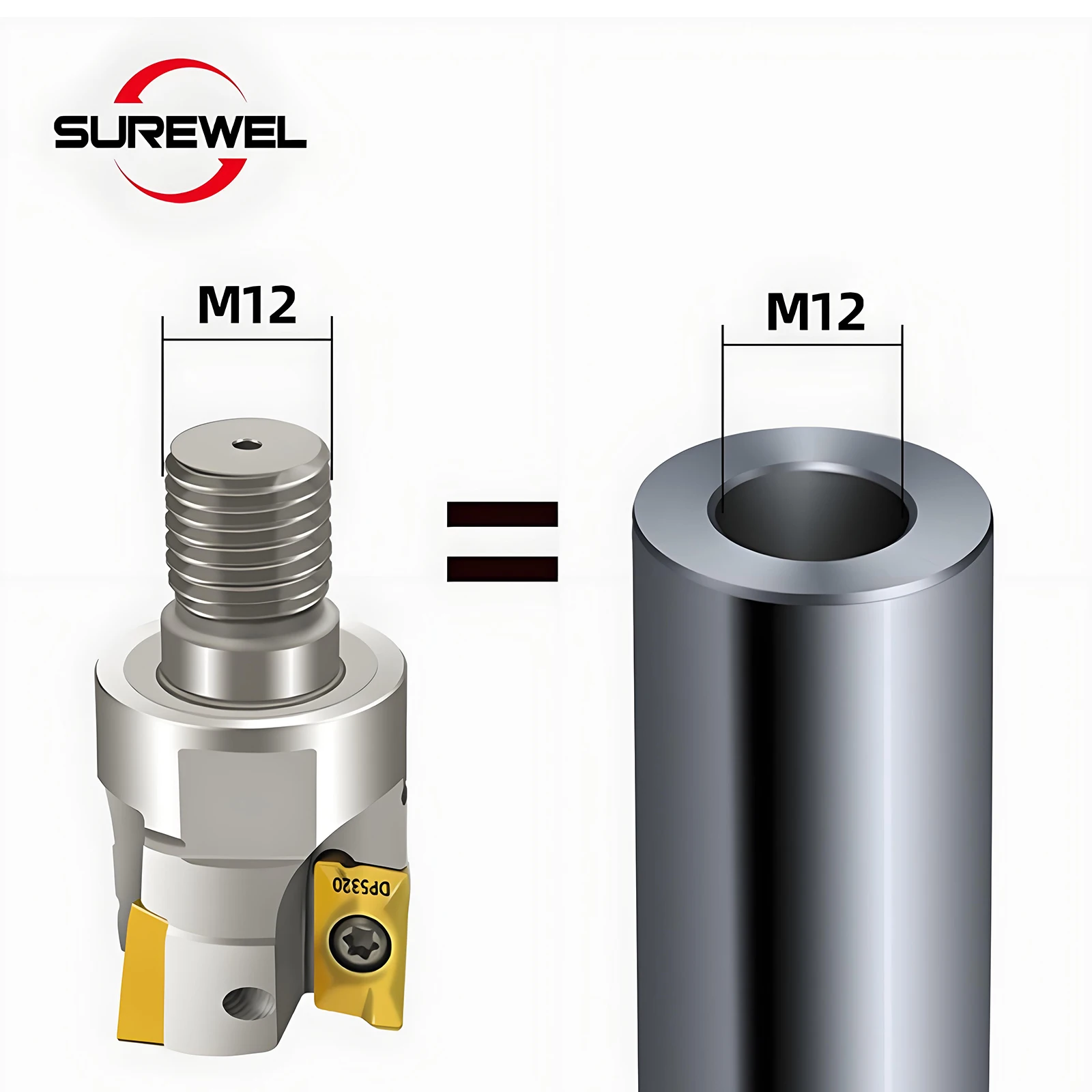 CNC Carbide Connection Shock Resistant Tool Rod shockproof vibration Modular Type Screwed Connection Milling Cutter 8 to 32mm