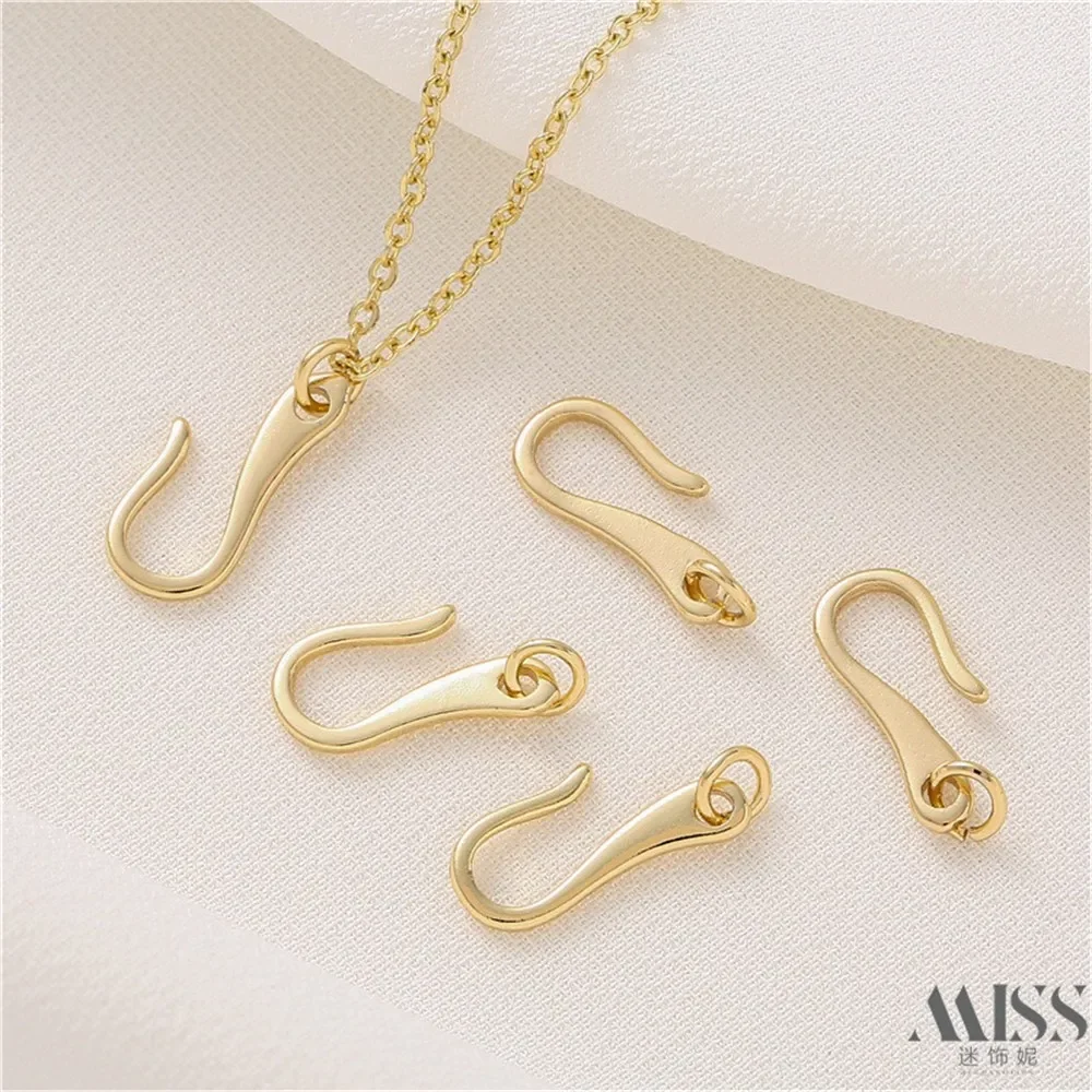 

14K Gold-plated Smooth Hook, Question Mark Card Button, DIY Bracelet, Necklace, Ending Connection, Buckle, Accessory