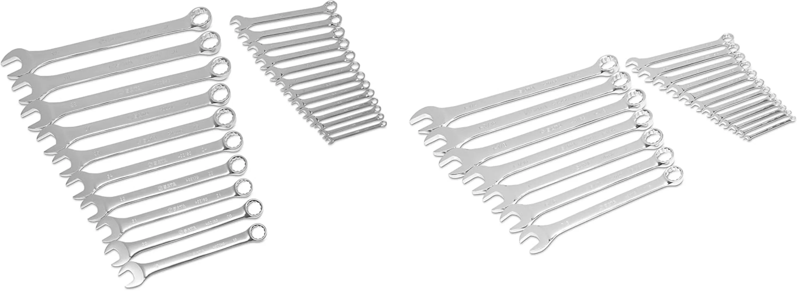 Set di chiavi combinate a 12 punte da 42 pezzi |   SAE da 1/4" a 1-1/4" e metrico da 6 mm a 32 mm |   Caricamento ad angolo |   ST08415G