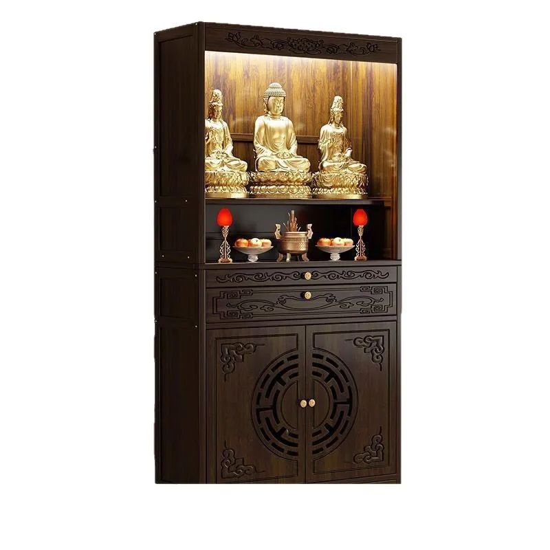 

LMM new Chinese Buddhist shrine supply cabinet household vertical cabinet God of Wealth cabinet shrine