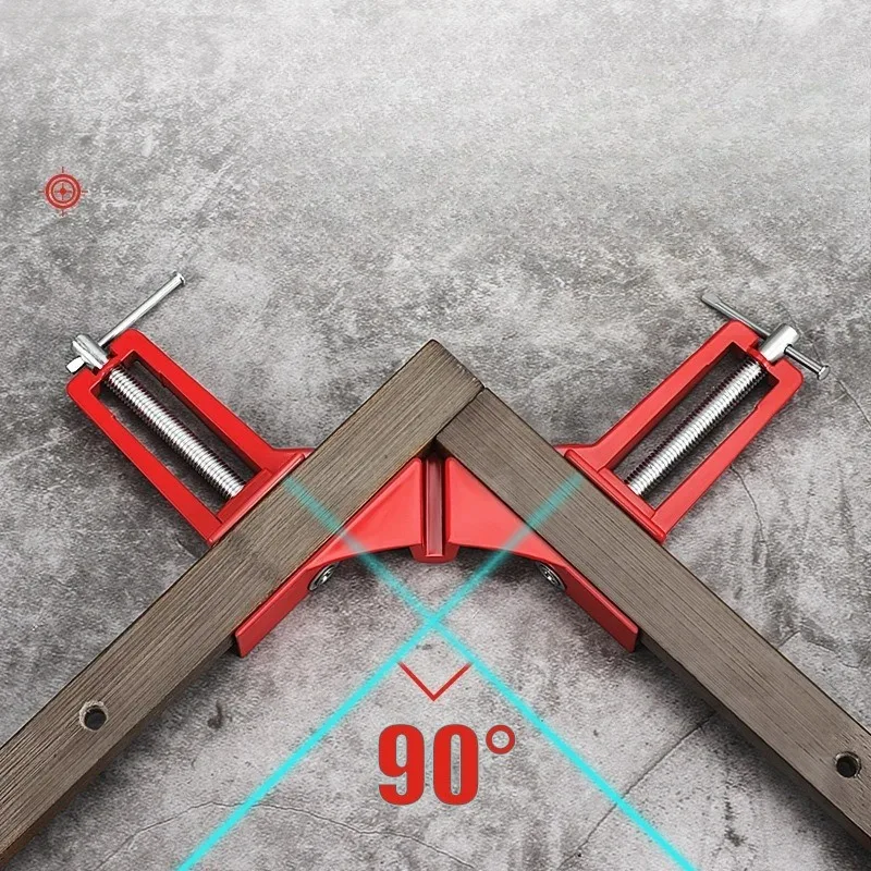 2pcs Fixed Metal Right Angle Fixing Clip with Adjustable Large Opening and Strong 90 Degree Woodworking Right Angle Fixing Clip