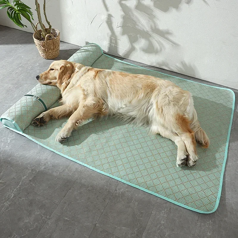 HOOPET Summer dog bed with a sofa fridge for little Medilum big dogs breathing big dog bow from a cat sleeping pillow