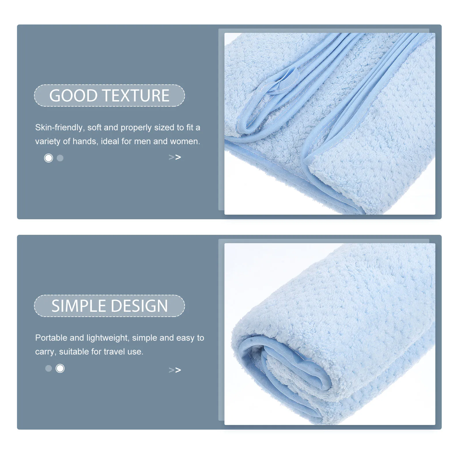 

3Pcs Coral Soft Towels 35x75cm Blue Fleece Washcloths Bath Towel Large Absorbent Bath Reusable Large Towel Gym Cloth