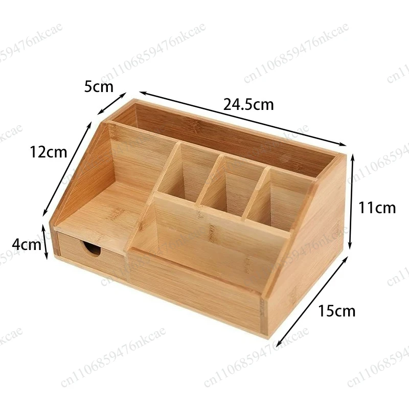 1PC Multi functional Wooden Office Desk Storage Box