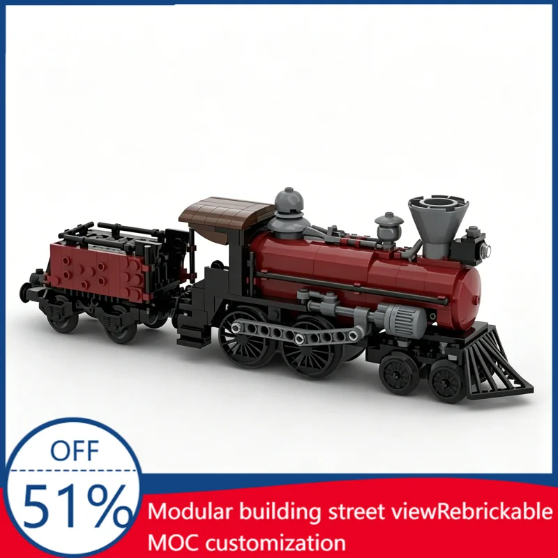 

NEW 552 Pcs Western Steam Locomotive With Tender Model Building Blocks Educational Diy Assembly Toy Gifts For Train Enthusiasts