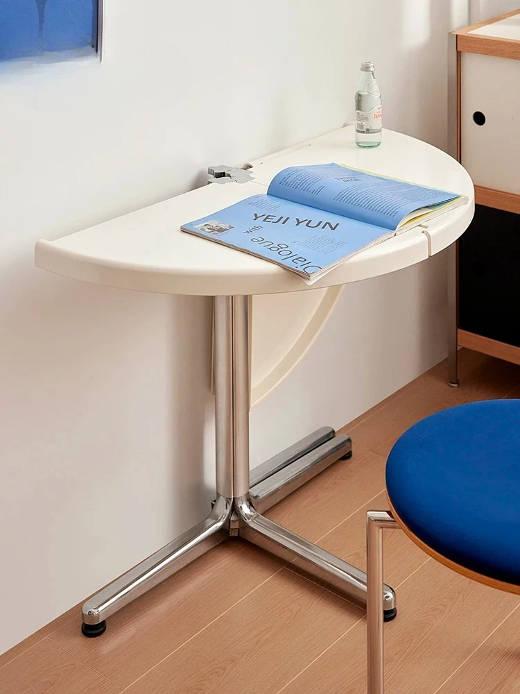 

Foldable multifunctional round table semi-round dining table household small apartment coffee table