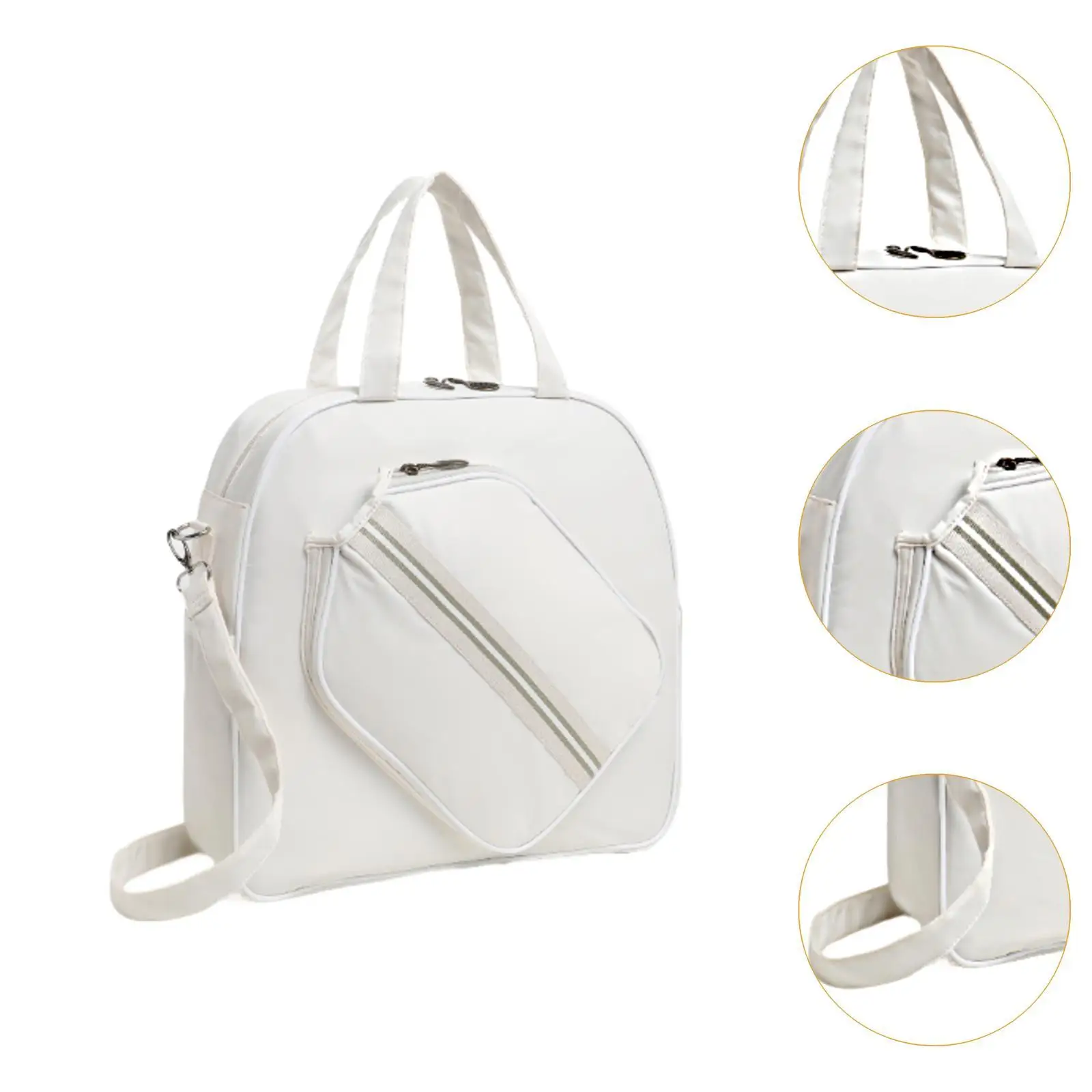 حقيبة Pickleball للبالغين للرياضات الخارجية بسعة كبيرة وخفيفة الوزن ومريحة مع سحاب مع حزام كتف قابل للتعديل #5