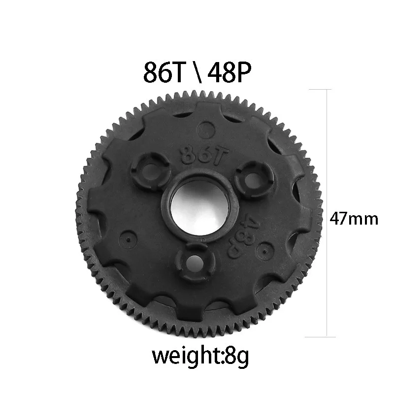 TBSCRC 5pcs 76T 83T 86T 90T 48P Spur Gear 4676 4683 4686 4690 for TRAXXAS Slash 2WD Bandit Rustler Stampede 2WD Upgrade Parts