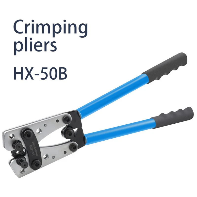 Crimping Pliers Tube Terminal Crimper Hex Crimp Tool Battery Cable Lug Pliers HX-50B 6-50mm² Battery Cable Lug Plier Hand Tools