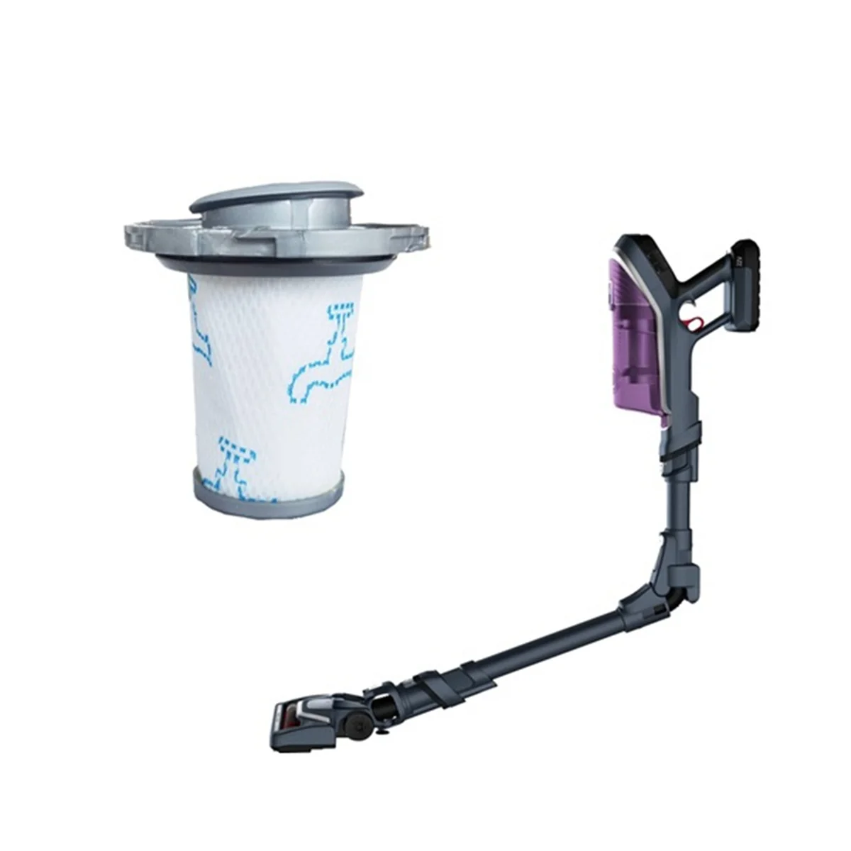 Najnowszy! Do odkurzacza bezprzewodowego Rowenta X-Force Flex 8.60 X-Pert 6.60 Zmywalny filtr ZR 009006   Części zamienne