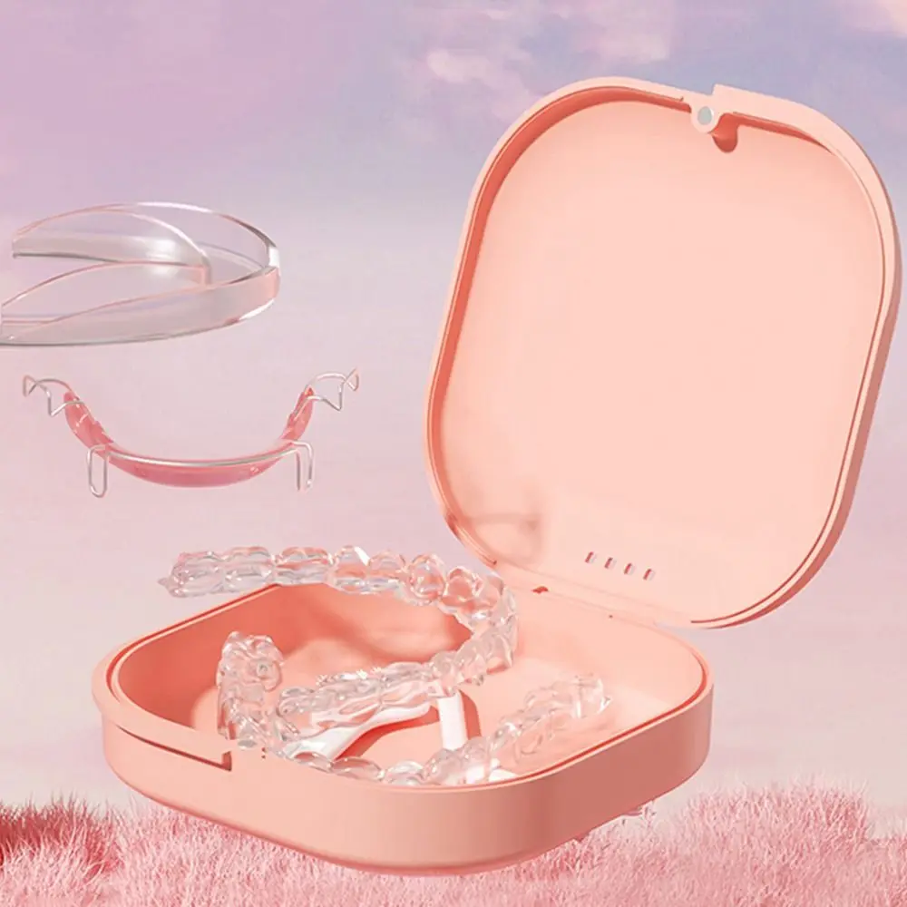 Office Ventilated Mouth Guard Holder Fake Teeth Container Dental Case Denture Storage Box Braces Box Orthodontic Retainer Box