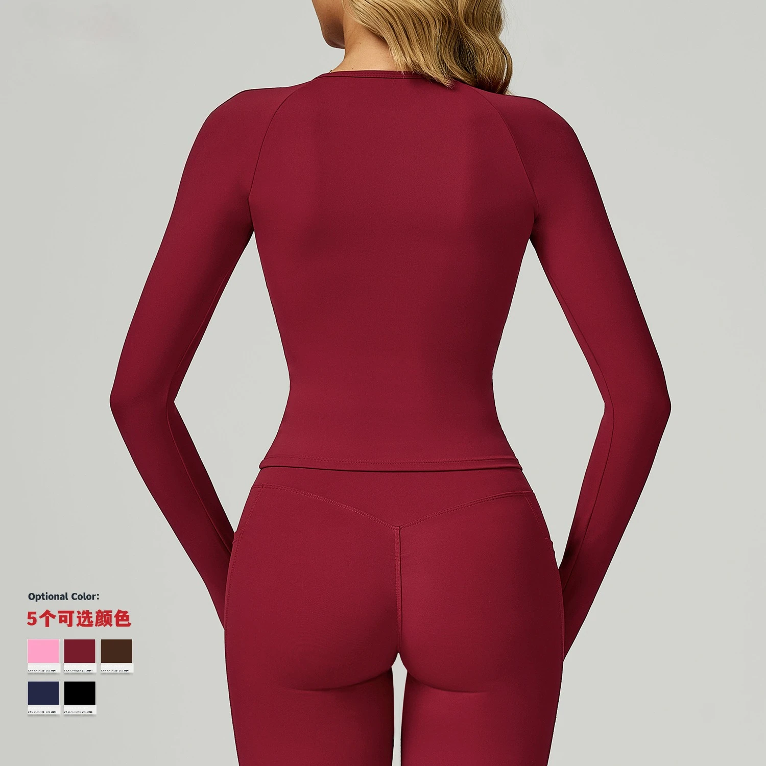 Women's Long Sleeve Top Yoga Shirts Running T-Shirt Workout Fitness Long Sleeve Gym Push Up Sports Top Sexy Training Crop Top