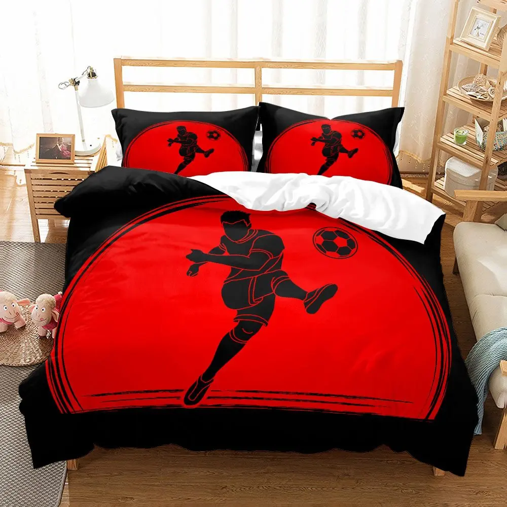 3D Digital Printing Bed Products Three -piece Set Football Quilt