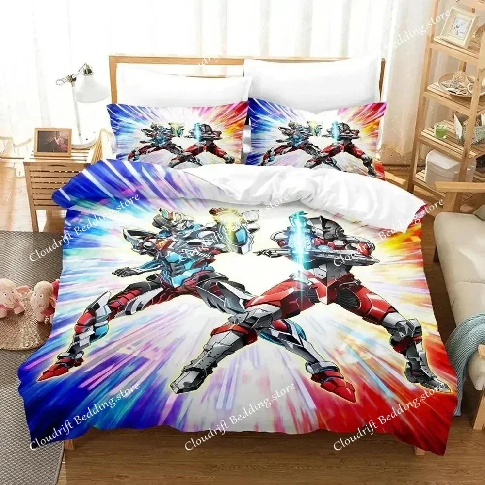 SSSS.GRIDMAN Bedding Set Polyester Quilt Cover Pillowcase Comforter King Queen Size Boys Adult Duvet Cover Bed Set