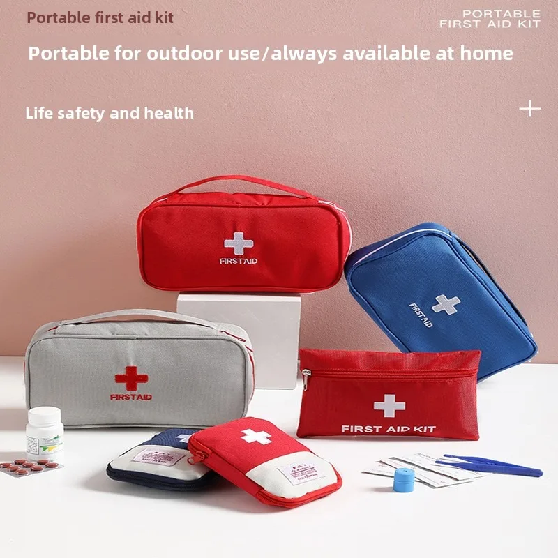 Fashion Portable Travel Medical Bag First Aid Kit with Medicine Sorting Compartments Large Capacity Storage Organizer