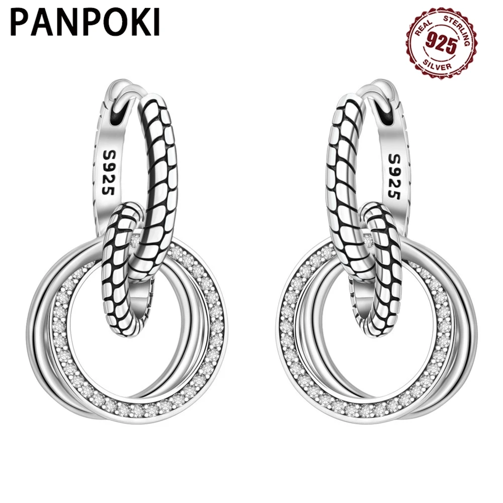 

Лидер продаж, классические серьги-кольца из стерлингового серебра 925 пробы, серия серег-подвесок для женщин, вечерние, изысканный подарок, элегантные украшения на день рождения