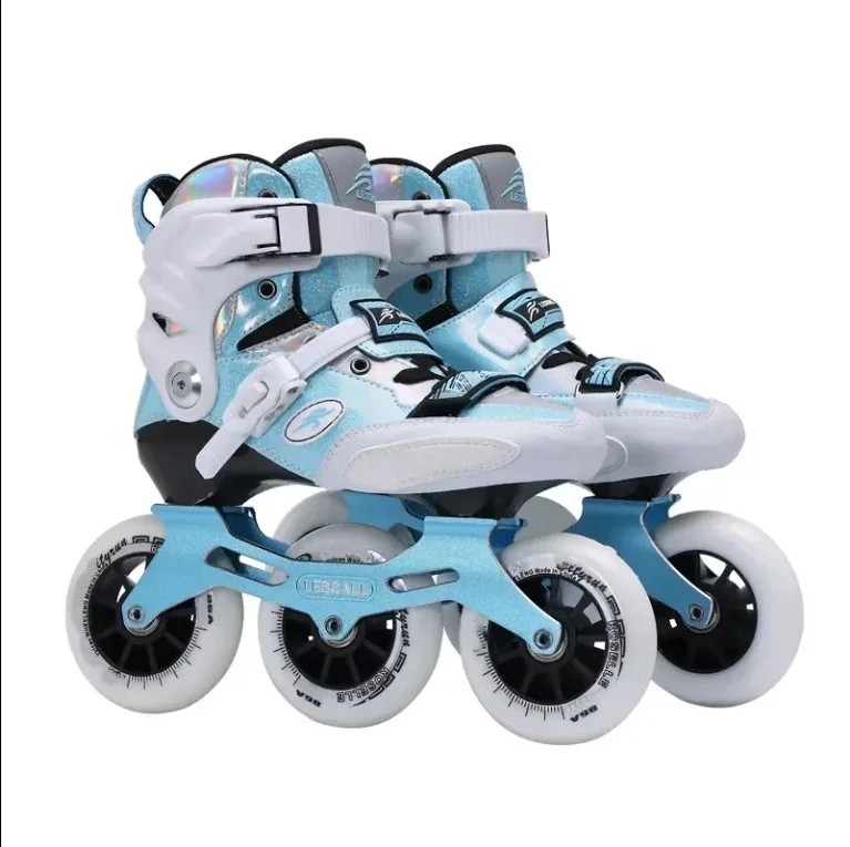 Roselle verstellbare Größe, professionelle Speed-Rollschuhschuhe, Inline-3-Räder, Carbonfaser-Rollschuhe für Kinder