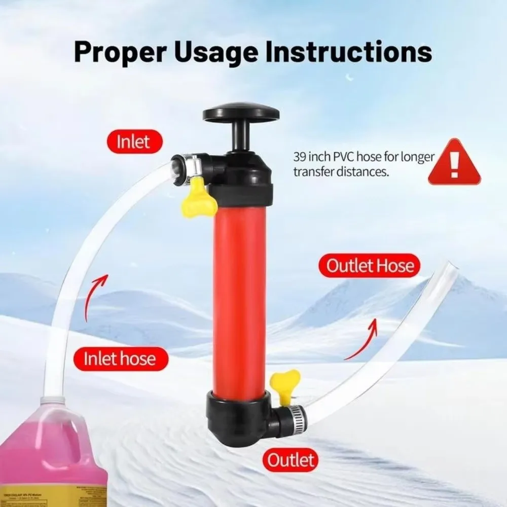 PVC Tube Manual Fuel Pump Air Pump Design with Clamp Oil Extractor Pump Self Priming Gas Siphon Hose Pump Car Fuel Transfer