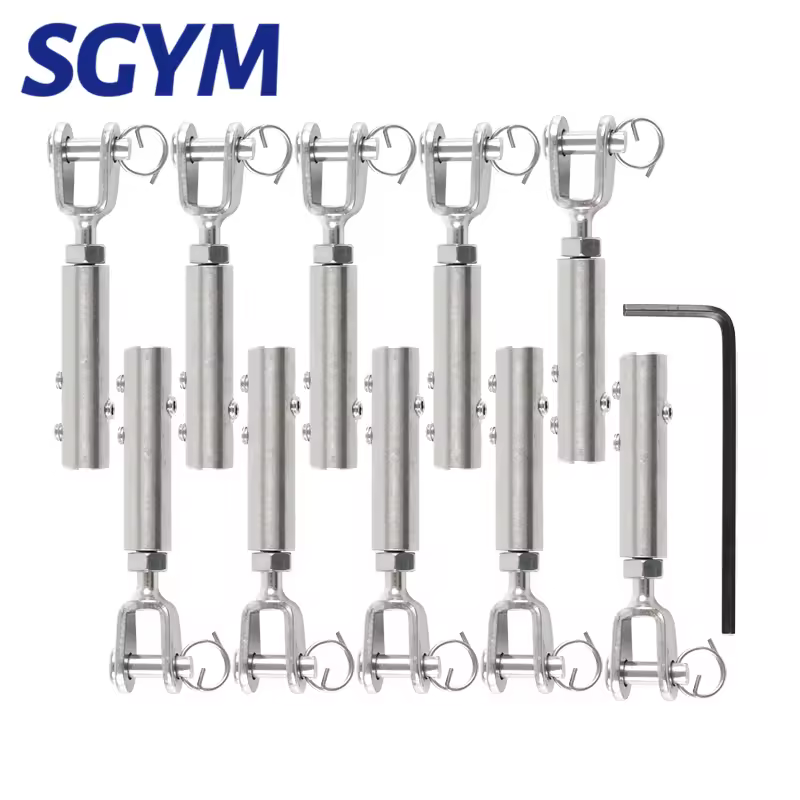 Cable Railing Wire rope 3mm Fork Jaw Tension Terminal Fitting Toggle Anchor with Hexagon Grub Screw Bolts