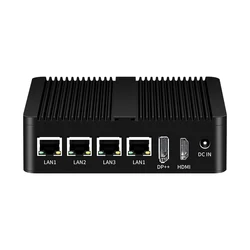 BEBEPC 4 LAN 미니 PC 인텔 N100 방화벽 라우터, DDR4 인텔 이더넷 i225V i226V 2 COM RS485 RS232 Pfsense 리눅스 윈도우 11 4K