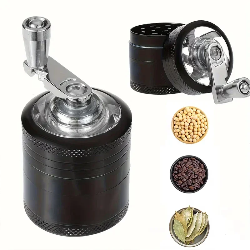 1.6Inch 40mm Hand Crank Tobacco Grinder Spice Mills Smoke Grass Crusher Muller Spice Manual Grinder for Nutmeg,Ginger,Rock Salt