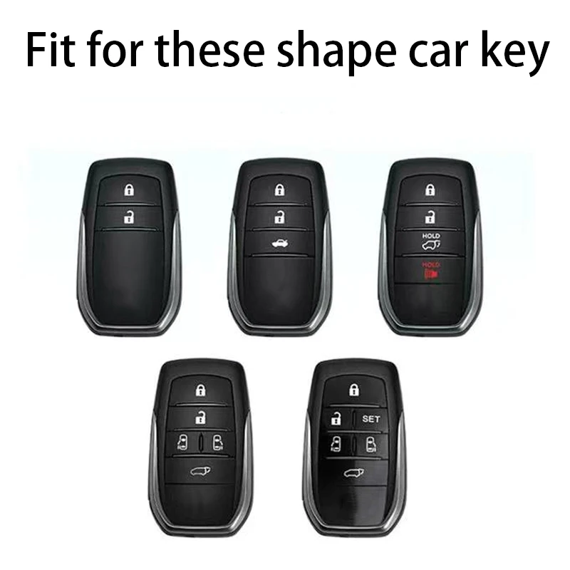 Miękkie etui na kluczyk samochodowy Tpu do Toyoty RAV4 Corolla C-HR Crown Camry Land Cruiser Prado Yaris Avensis Akcesoria do kluczyków samochodowych — zdjęcie 3