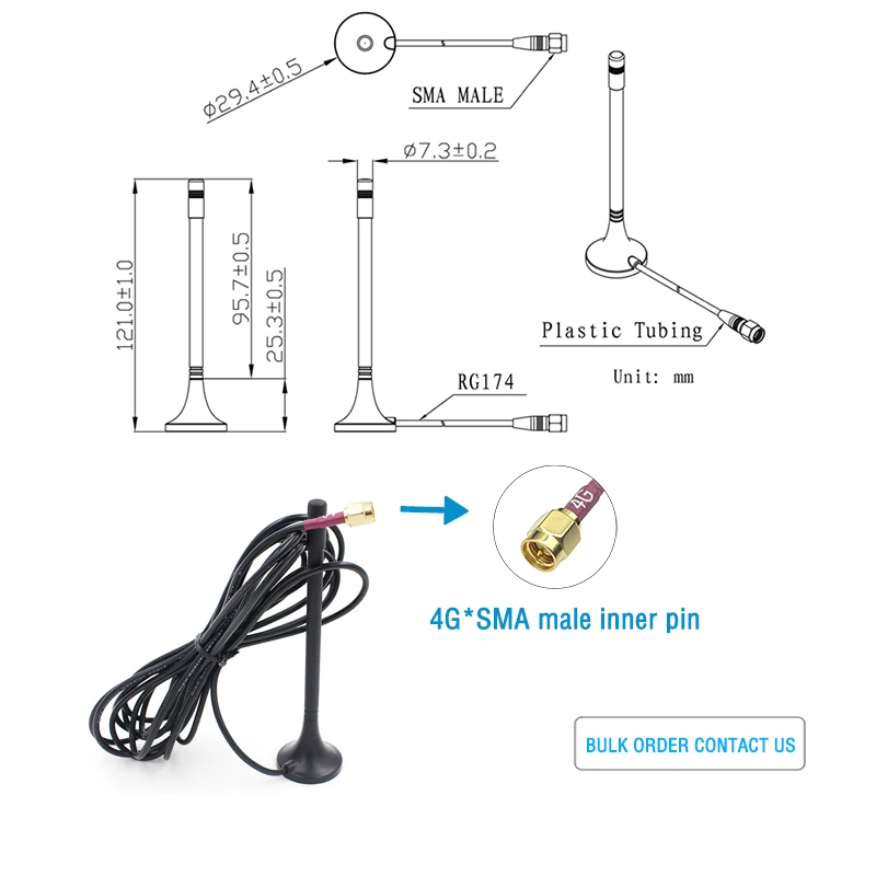 4G antennas for Smart vending machine, solar monitoring device, outdoor IoT terminal