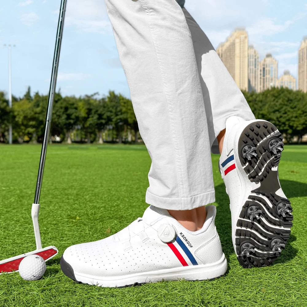 Mens Golf Shoes Golf Waterproof Anti-slip Footwear Woman Cleats Trainer Shoes Breathable Sports Shoes Outdoor Sneakers Golf Shoe